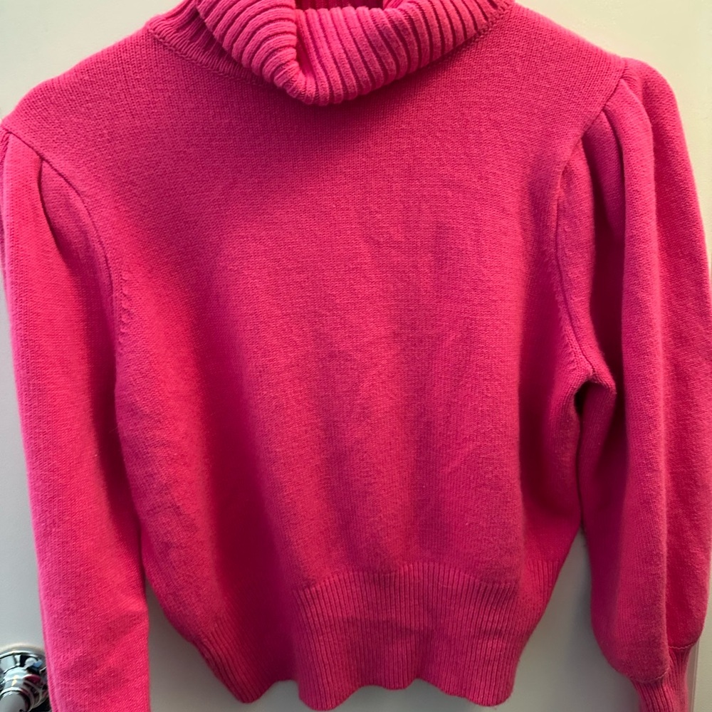 French Connection Vibrant Pink Turtleneck Sweater